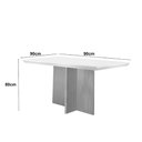 Ver imagem 3 de Conjunto Sala de Jantar Mesa Olímpia 90cm Tampo em Mdf Canto Copo e 4 Cadeiras Liz Moderna