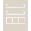 Ver imagem 4 de Nicho Com Divisória E 2 Prateleiras branco em MDF Em U MDF Banheiro Papel Higiênico 15mm 40x18x12cm