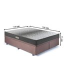 Ver imagem 2 de Cama Baú Queen 158x198 Suede Marrom com Dual Firm Espuma Ecoflex