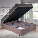 Ver imagem 3 de Cama Baú Queen 158x198 Suede Marrom com Dual Firm Espuma Ecoflex