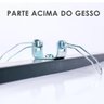 Trilho Eletrificado de Embutir Industral Sala Escritório Decoração Casa 1M com 4 Spots Preto 7W - 2