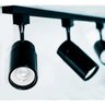 Trilho Eletrificado de Embutir Industral Sala Escritório Decoração Casa 1M com 4 Spots Preto 7W - 10