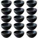 Ver imagem 1 de Kit 15 Ramequins Molheira 50ml Cerâmica Orgânico Preto Buffet Restaurante Porto Brasil