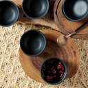 Ver imagem 5 de Kit 15 Ramequins Molheira 50ml Cerâmica Orgânico Preto Buffet Restaurante Porto Brasil