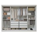 Ver imagem 2 de Guarda-Roupa Casal 8 Portas 6 Gavetas com Espelho MDF 236cm Serenata Branco