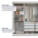 Ver imagem 6 de Guarda-Roupa Casal 8 Portas 6 Gavetas com Espelho MDF 236cm Serenata Branco
