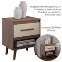 Ver imagem 4 de Mesa de Cabeceira 1 Gaveta 50 Cm Mila Savana Off White Mobbs