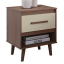 Ver imagem 1 de Mesa de Cabeceira 1 Gaveta 50 Cm Mila Savana Off White Mobbs