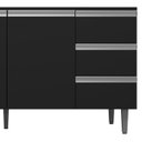 Ver imagem 3 de Balcão para Pia 120cm 2 Portas Andreia Preto Reajl Móveis