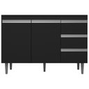 Ver imagem 1 de Balcão para Pia 120cm 2 Portas Andreia Preto Reajl Móveis