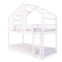 Ver imagem 2 de Beliche Montessoriano Casinha com Janela Madeira Maciça Branco Housin