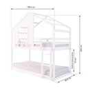 Ver imagem 3 de Beliche Montessoriano Casinha com Janela Madeira Maciça Branco Housin