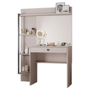 Ver imagem 2 de Penteadeira Camarim com Espelho 1 Gaveta 4 Prateleiras 100cm Off White Encanto - JCM