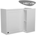 Ver imagem 2 de Armário Aéreo de Canto Herval Liz 1 Porta, Branco, 92,5 Cm