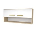 Ver imagem 2 de Armário Aéreo Cozinha Modulado 2 Portas Compactas Bege/Dubai/Branco