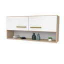 Ver imagem 7 de Armário Aéreo Cozinha Modulado 2 Portas Compactas Bege/Dubai/Branco