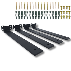 4 Suportes Prateleira Invisível Inverso Mão Francesa 30cm Aço Alta Resistência Design Moderno