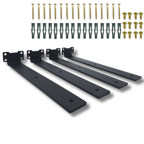 4 Suportes Prateleira Invisível Inverso Mão Francesa 30cm Aço Alta Resistência Design Moderno