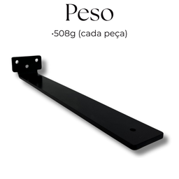 4 Suportes Prateleira Invisível Inverso Mão Francesa 30cm Aço Alta Resistência Design Moderno - 8