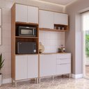 Ver imagem 2 de Armário de Cozinha Aurea com Torre Quente 190 Cm 8 Portas Cinamomo/off White