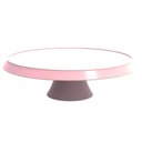 Ver imagem 2 de Conjunto 8 Bases Porta Bolos Tortas Doces 28cm com Pé Bubble Crippa Rosa Himalaia