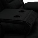 Ver imagem 5 de Poltrona Reclinável Manual de Cinema Oscar 3 Lugares Porta Copos/massagem/aquecimento Pu Preto G31