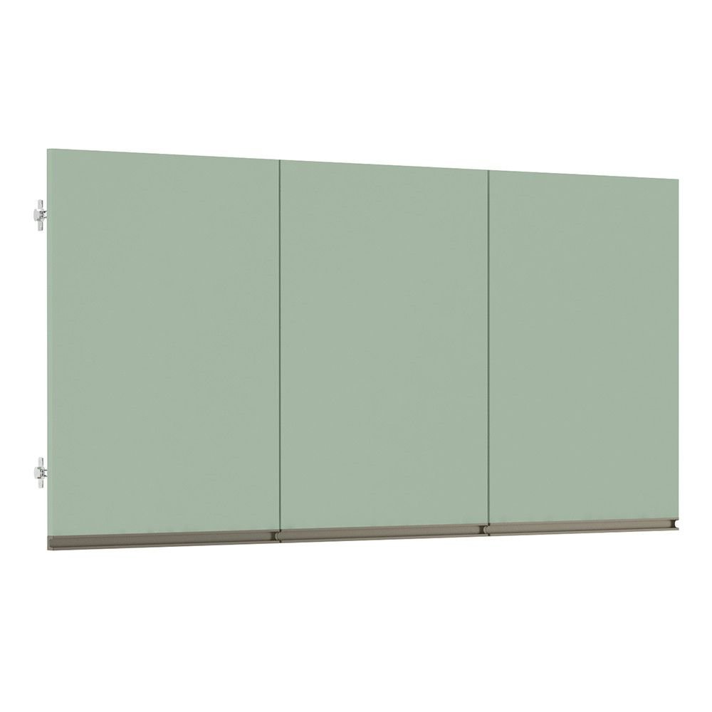 Kit com 3 Portas para Maleiro Ponte Casal 145cm com Puxador Perfil Inox Prime Luciane Móveis - 1