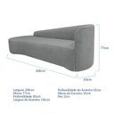 Ver imagem 3 de Recamier Curvo Orgânico 200cm 3 Lugares Lado Esquerdo para Sala de Estar Bouclé Paris