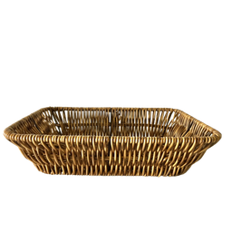 Cesta Retangular Marrom Sintético 24x17x8cm AmiGold - 1