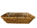 Ver imagem 1 de Cesta Retangular Marrom Sintético 24x17x8cm Amigold