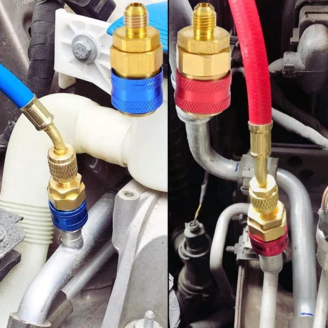 Kit Mangueiras 1,50 M + 2 Engates Rápidos de Alta e Baixa para Ar Condicionado Automotivo - 4