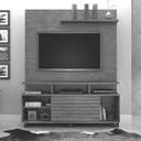 Ver imagem 3 de Estante Home para TV até 60 Polegadas 1 Porta Deslizante Star Valdemóveis Cinamomo/Off White