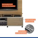 Ver imagem 4 de Estante Home para TV até 60 Polegadas 1 Porta Deslizante Star Valdemóveis Cinamomo/Off White