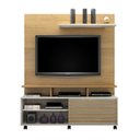 Ver imagem 7 de Estante Home para TV até 60 Polegadas 1 Porta Deslizante Star Valdemóveis Cinamomo/Off White