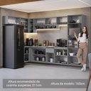 Ver imagem 6 de Armário de Cozinha Compacta de Canto Suspenso 465cm Cinza Nice Madesa 02