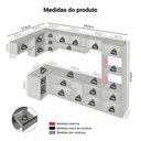 Ver imagem 4 de Armário de Cozinha Compacta de Canto Suspenso 465cm Cinza Nice Madesa 02