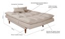 Ver imagem 6 de Sofá Cama Vancouver Suede 3 Lugares Areia 376 Império Estofados