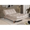 Ver imagem 1 de Sofá Cama Vancouver Suede 3 Lugares Areia 376 Império Estofados