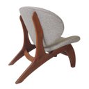 Ver imagem 2 de Poltrona Pérola em Madeira Maciça Estofada Linho Cinza Claro L62 Rmi