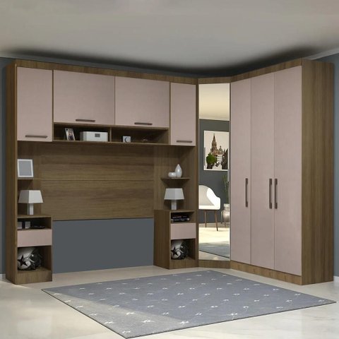Guarda Roupa Casal Modulado Cp04 Delphi Avelã/cinnamon L01 - Mpozenato