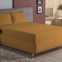 Ver imagem 2 de Jogo de Cama King Nobre 3 Peças Luva de Box 55cm de Altura Malha 100% Algodão - Cobre