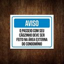 Ver imagem 1 de Kit 3 Placas Aviso Passeio Cãozinho Área Externa Condomínio