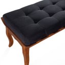 Ver imagem 3 de Recamier Isabela 120cm Madeira Maciça Imbuia Suede Preto L14 Rmi