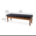 Ver imagem 5 de Recamier Isabela 120cm Madeira Maciça Imbuia Suede Preto L14 Rmi