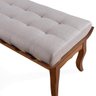 Recamier Isabela 160cm Madeira Maciça Imbuia Linho Bege M58 Rmi - 3