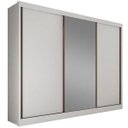 Ver imagem 1 de Guarda-Roupa Casal com Espelho 3 Portas Diamond- - Branco