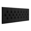 Ver imagem 2 de Cabeceira Cama Casal Queen Box Estofada 1,60 Capitonê Suspensa - Preto Suede