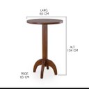 Ver imagem 3 de Mesa Alta Bistrô Redonda Londres em Madeira Maciça Imbuia Rmi