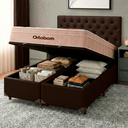 Ver imagem 5 de Kit Cabeceira + Cama Box Bau + Colchão Casal Molas Ensacadas Airtech Ortobom