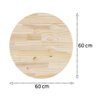 Tampo Redondo de Madeira Pinus (3x60x60) - 2